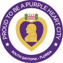 Purple Heart Medal - Prouth to be a Purple Heart City - South Daytona, Florida